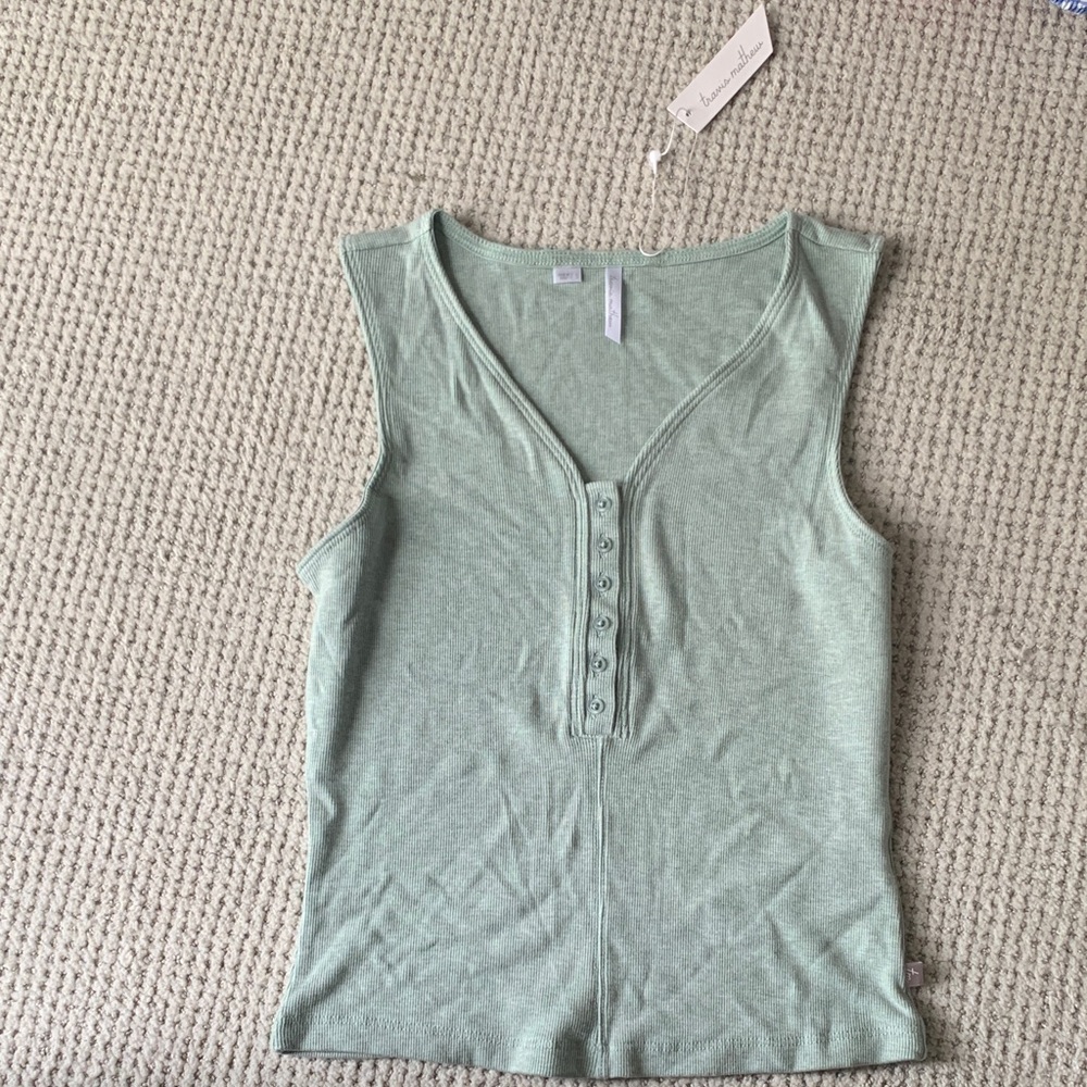 Travis Mathew Light Green Sleeveless Tank Top